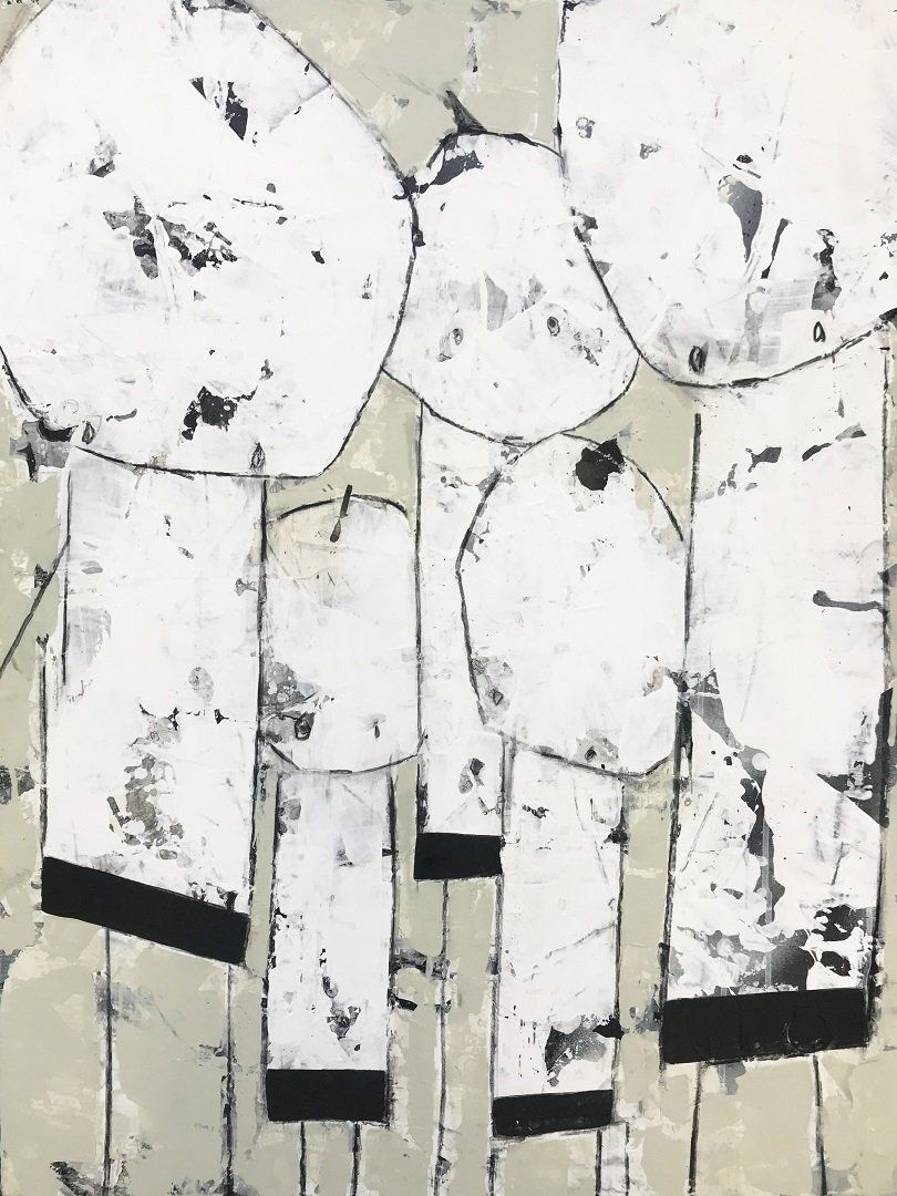 Jane, Jim, Joe, Jack and Steve, a painting by Olivier Cornet Gallery artist Kelly Ratchford, 2021