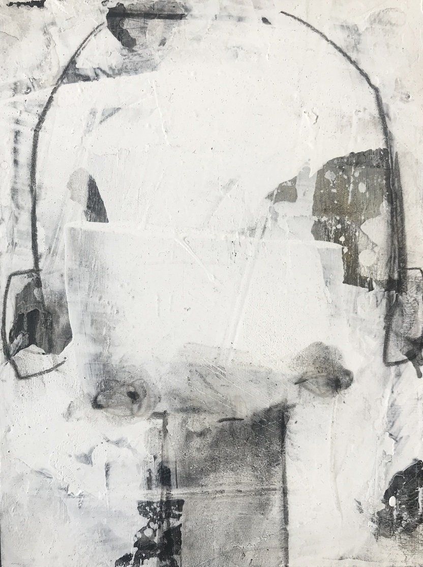 Listening not listening, a painting by Olivier Cornet Gallery artist Kelly Ratchford, 2019