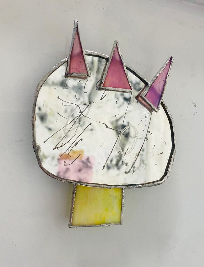 Kelly Ratchford, Spikey, a work in stained glass, part of Contrasts, a winter group show at Olivier Cornet Gallery Dublin.