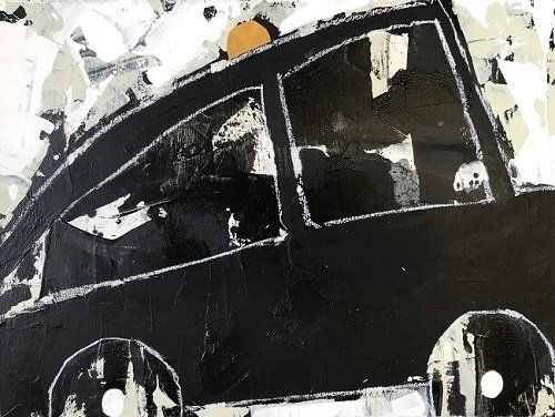 Taxi, a beautiful painting by Kelly Ratchford, available for purchase at the Olivier Cornet Art Gallery Dublin