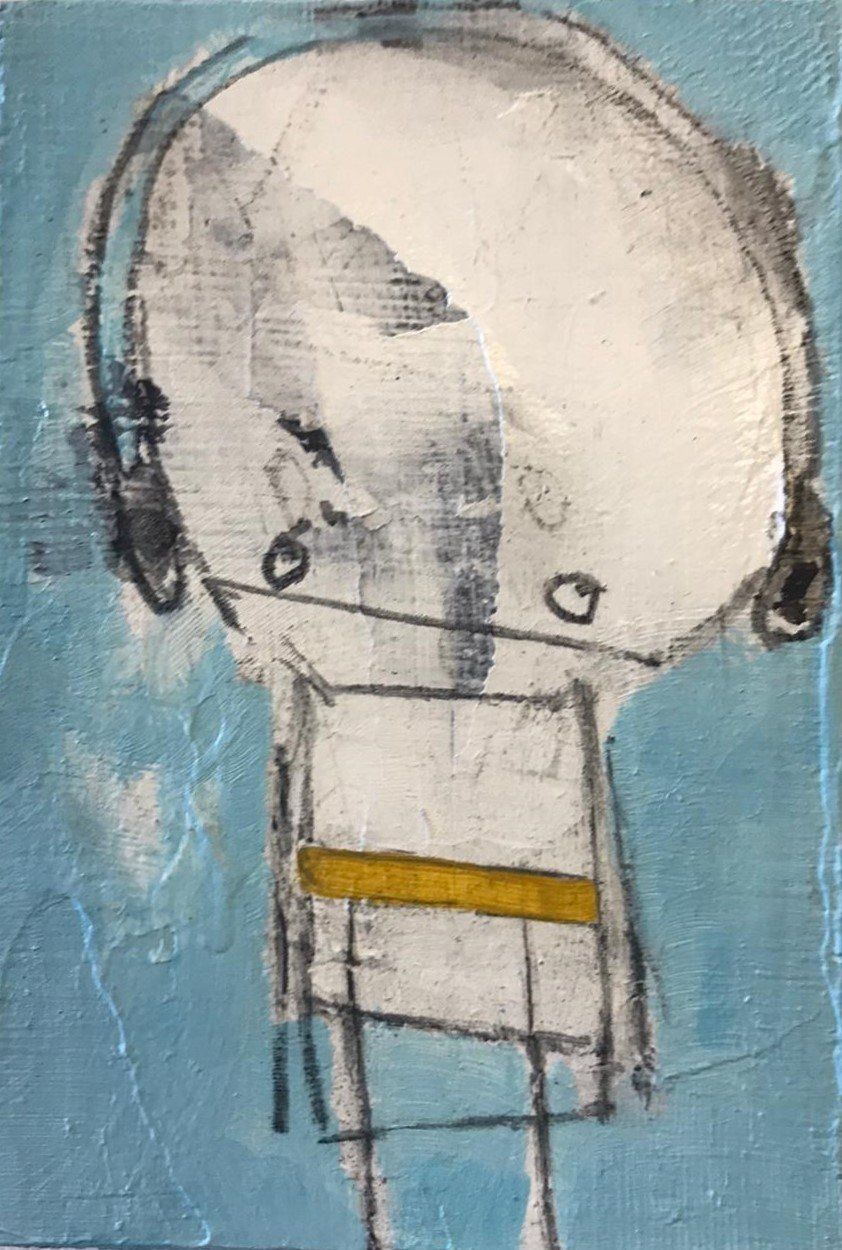 The Covidians 19, a painting created by  Olivier Cornet Gallery artist Kelly Ratchford, Dublin, Ireland