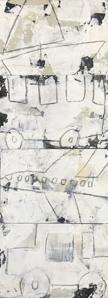 The Someday Series, quadriptych painting by Olivier Cornet Gallery artist Kelly Ratchford, 2021