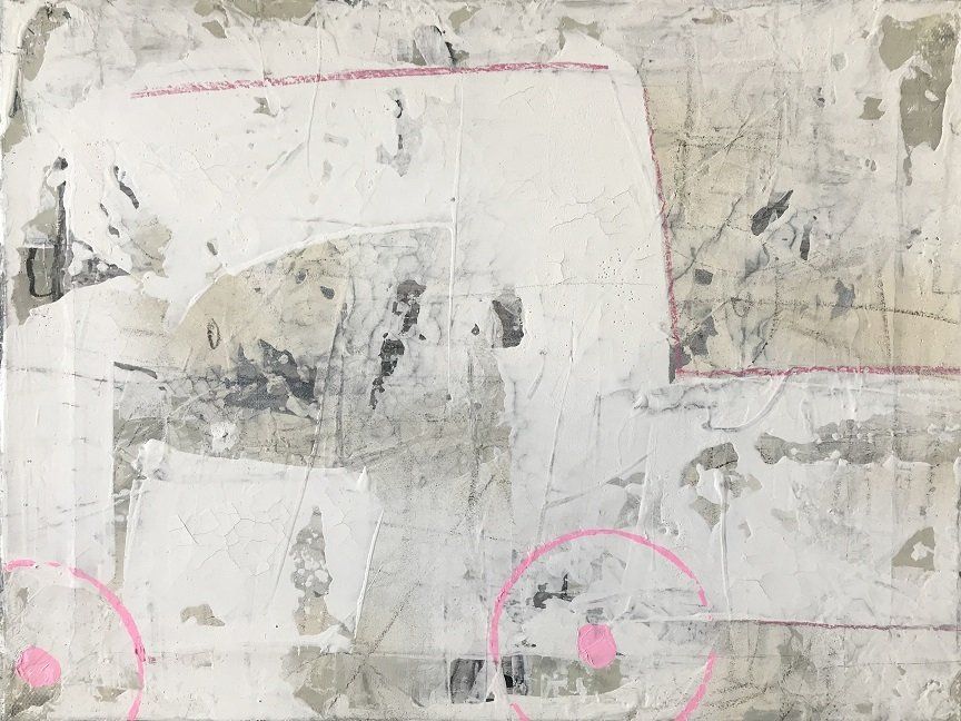 White Car, Pink Wheels, painting by Olivier Cornet Gallery artist Kelly Ratchford, 2021