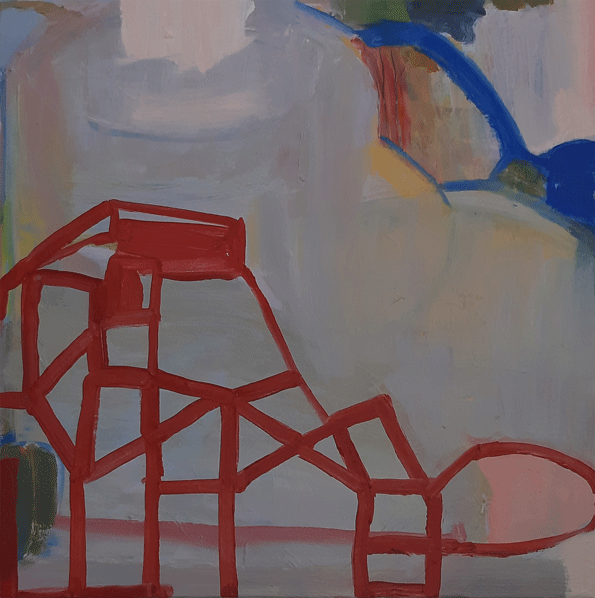 'Climbing frame for a city', a painting by Mary A. Fitzgerald, OPW State Art Collection
