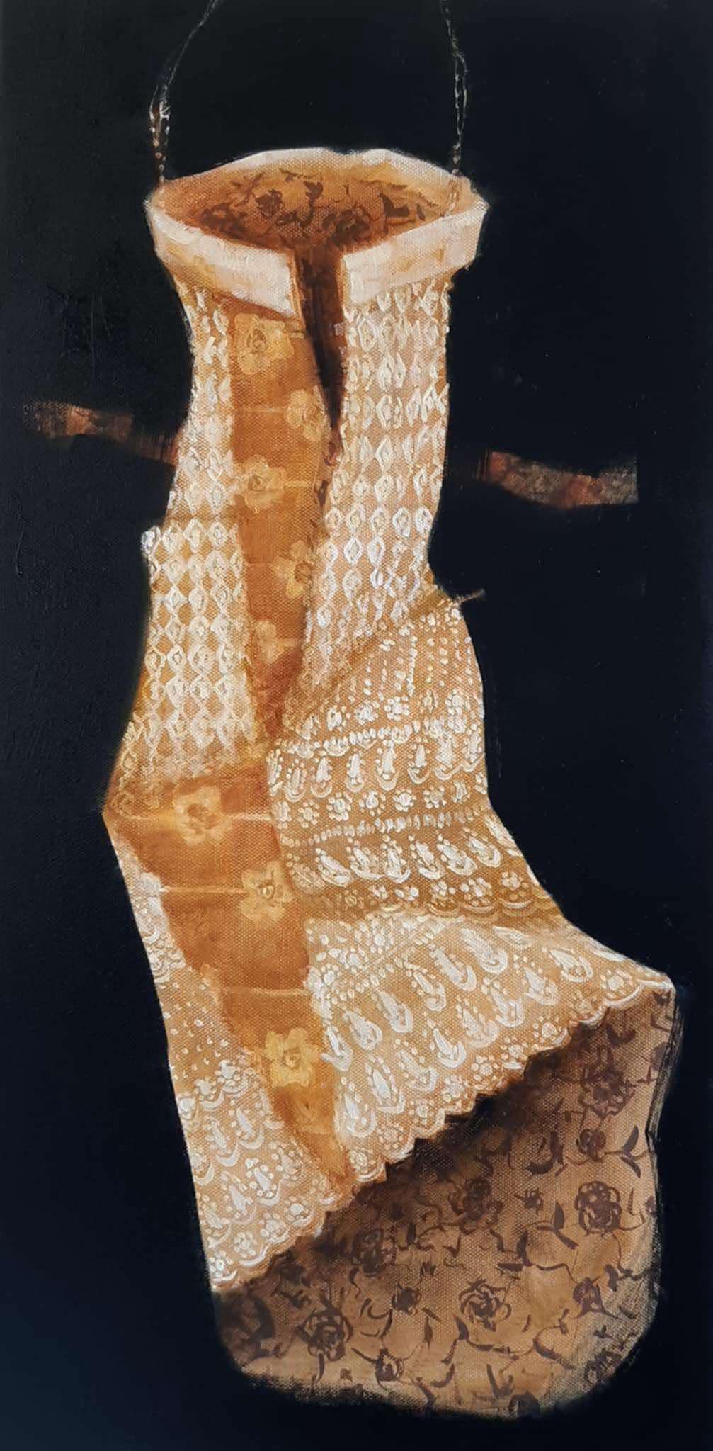 Miriam McConnon, Domestic Resistance V, a painting part of Contrasts, a winter group show at Olivier Cornet Gallery Dublin.