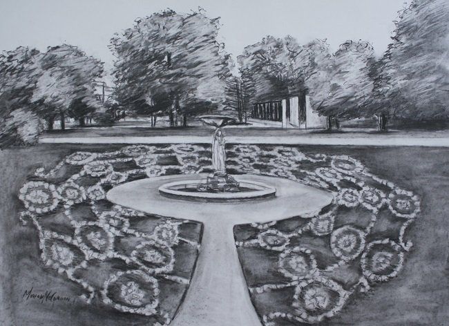 Lost Lace - Artist's  Impression, a drawing  by Miriam McConnon, Olivier Cornet Gallery, Dublin