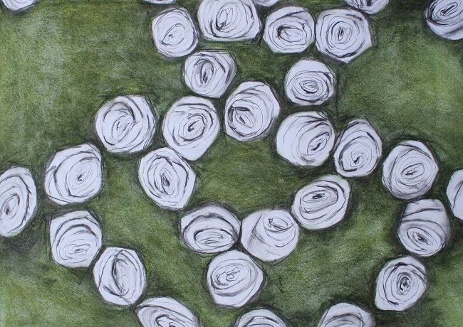 Lost Lace - Detail, a drawing  by Miriam McConnon, Olivier Cornet Gallery, Dublin