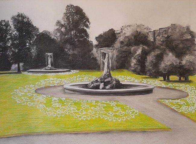 Lost Lace  Drawing III, a drawing  by Miriam McConnon, Olivier Cornet Gallery, Dublin