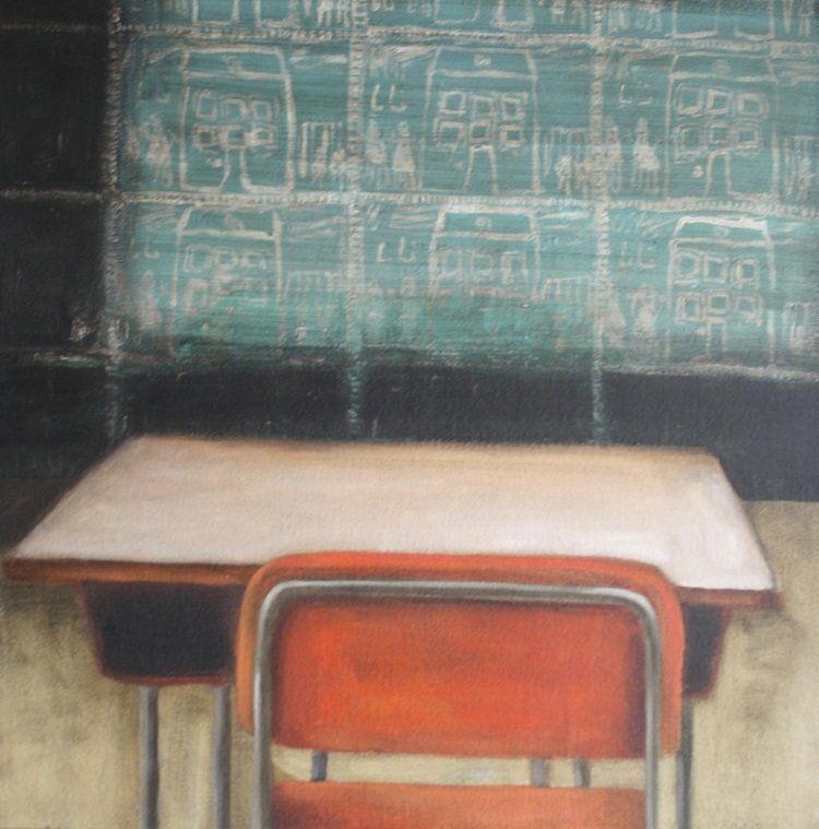 No more time for  learning, a painting by Olivier Cornet Gallery artist Miriam McConnon