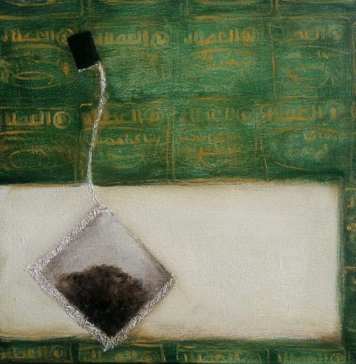 No more time for  tea, a painting by Olivier Cornet Gallery artist Miriam McConnon