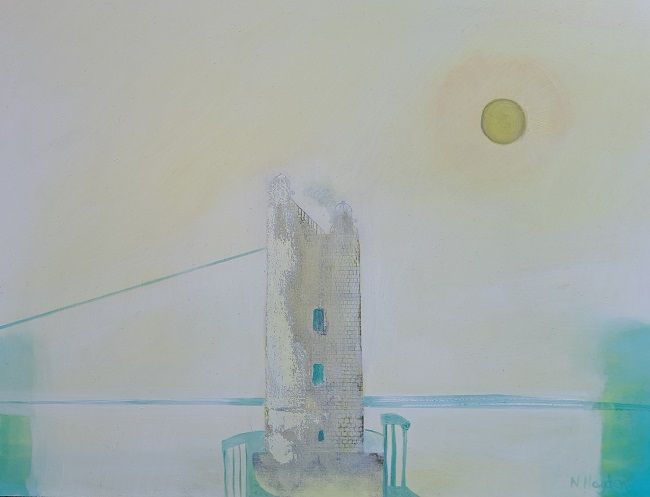Nickie Hayden, Enchanted Castle, an oil on board painting, Olivier Cornet Gallery