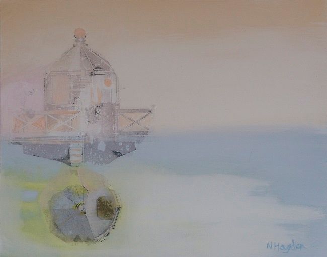 Nickie Hayden, Inner Working, an oil on board painting, 24x30cm, Olivier Cornet Gallery