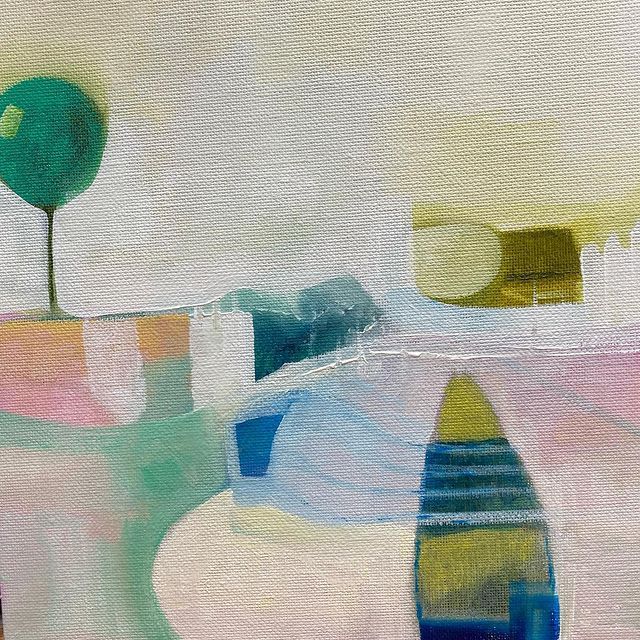 Nickie Hayden, Playground, acrylic on board, 20x20cm, Olivier Cornet Gallery