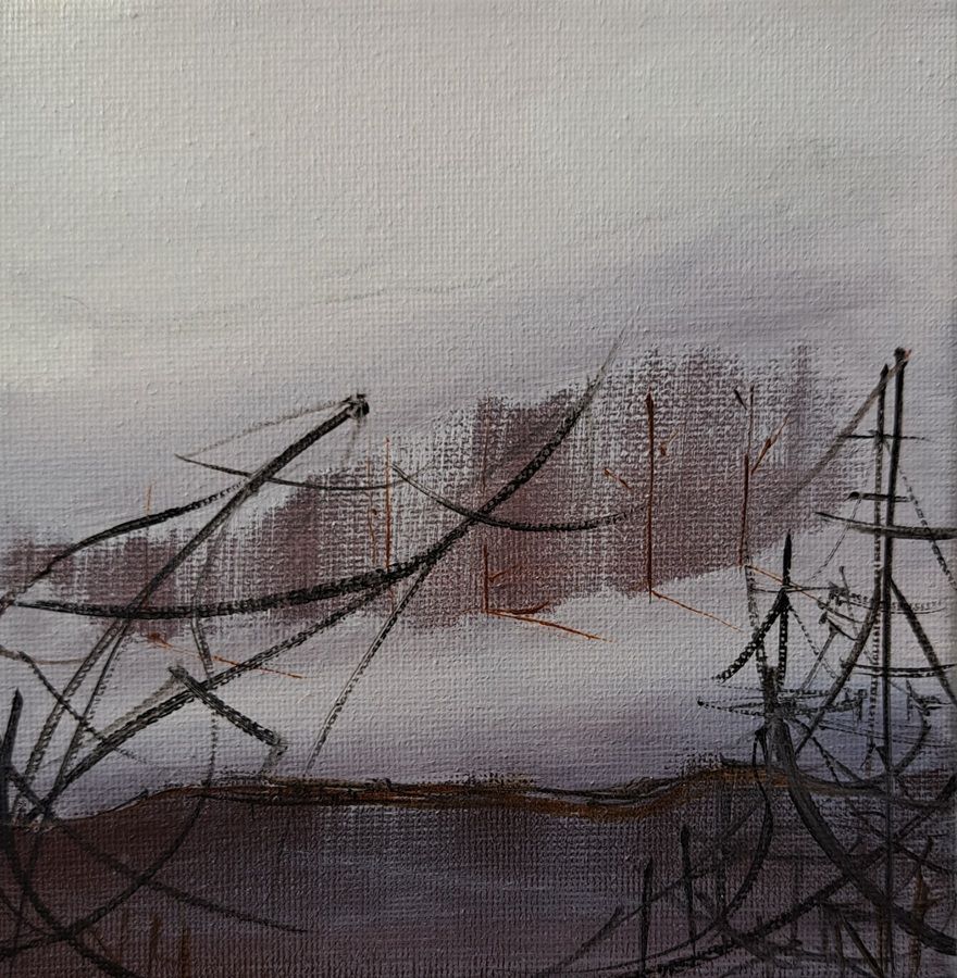 Release, a painting by Nickie Hayden, part of the artist's solo show Symbols of Revival, Olivier Cornet Gallery, Dublin.
