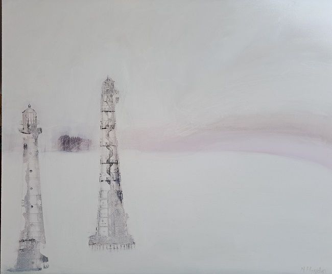 Nickie Hayden, Shadows, an oil on board painting, Olivier Cornet Gallery