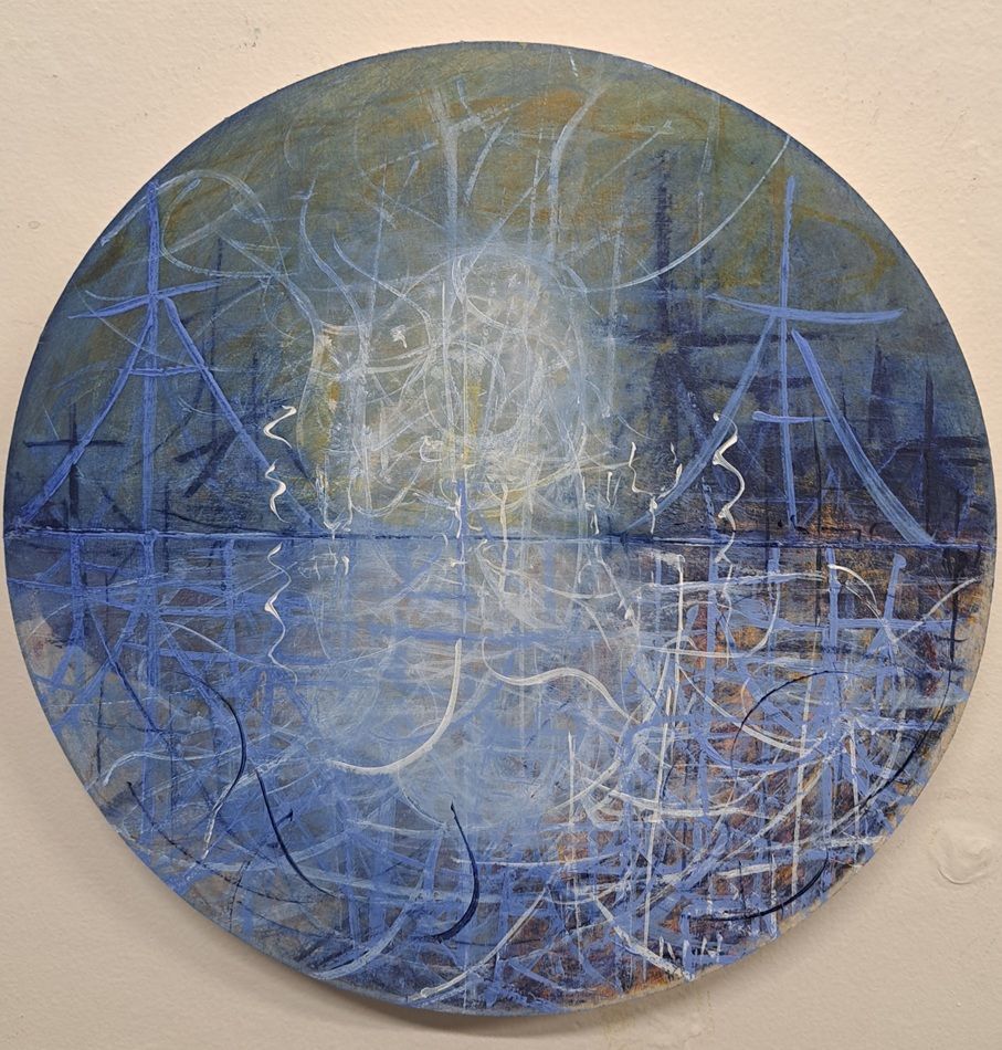 The Inevitable, a painting by Nickie Hayden, part of the artist's solo show Symbols of Revival, Olivier Cornet Gallery, Dublin.