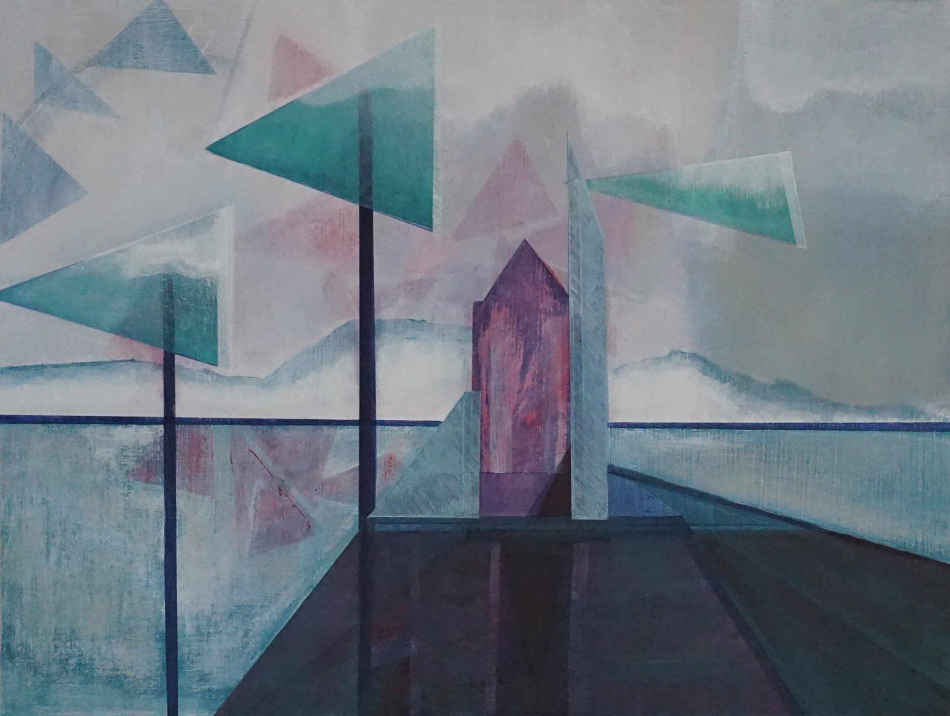 Nickie Hayden, The Bridge, painting, Olivier Cornet Art Gallery Dublin