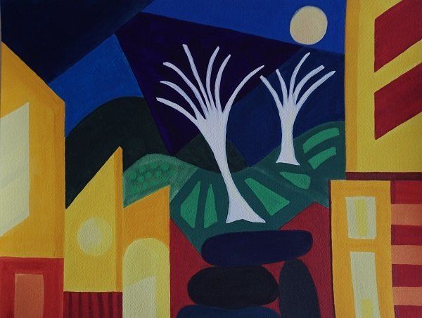 ‘Monto Karma X’, a painting by Paula Meehan, OPW State Art Collection