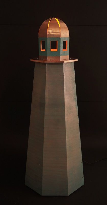 Sentinel, a beautiful 3D sculpture in etched  copper by Robert Russell