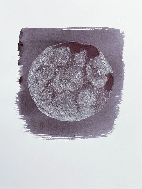 Sheila Naughton, Strain B, gouache & collage on rice paper, Olivier Cornet Art Gallery