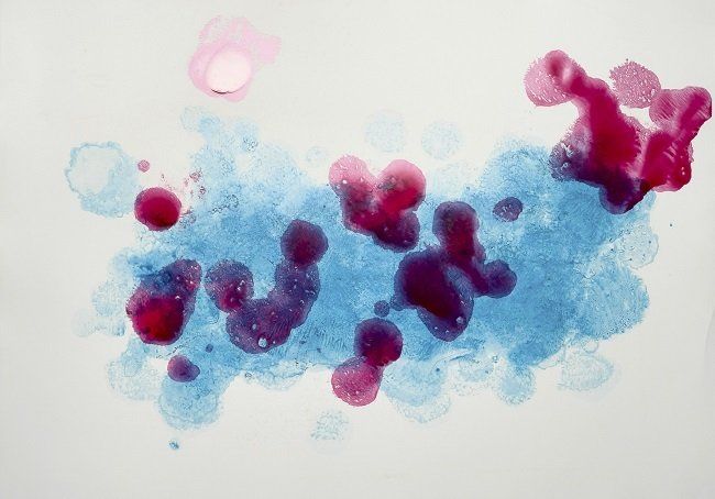 Sheila Naughton, Under the Microscope Il, acrylic on Yupo, Olivier Cornet Art Gallery