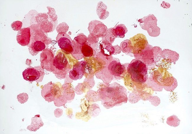 Sheila Naughton, Under the Microscope IIl, acrylic on Yupo, Olivier Cornet Art Gallery