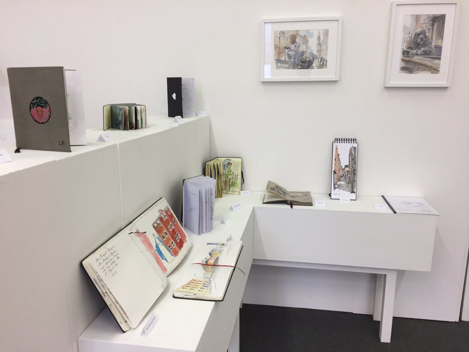 Sketchbooks on display at Olivier Cornet Gallery