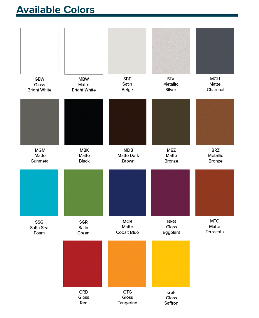 Greenville Planters Colour Options 