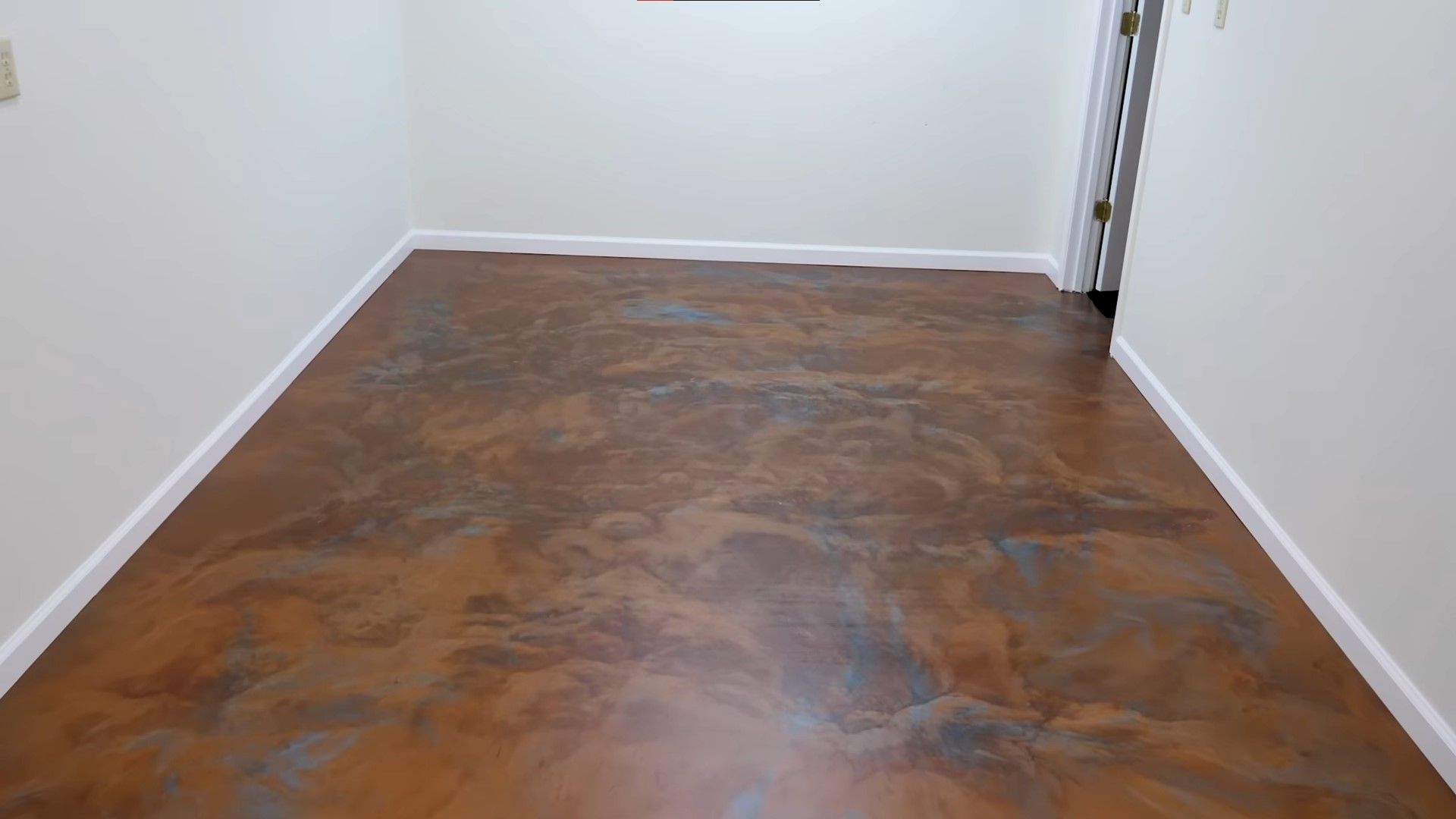 stylish brown epoxy floor after
