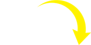 A yellow arrow pointing down on a white background.