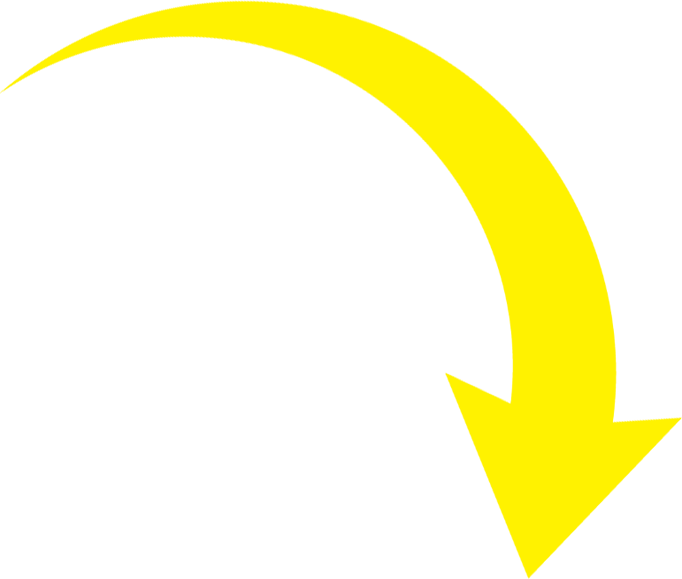 A yellow arrow pointing down on a white background.