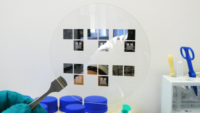 Glaswafer mit strukturiertem Chrom, photolithographische Maske
