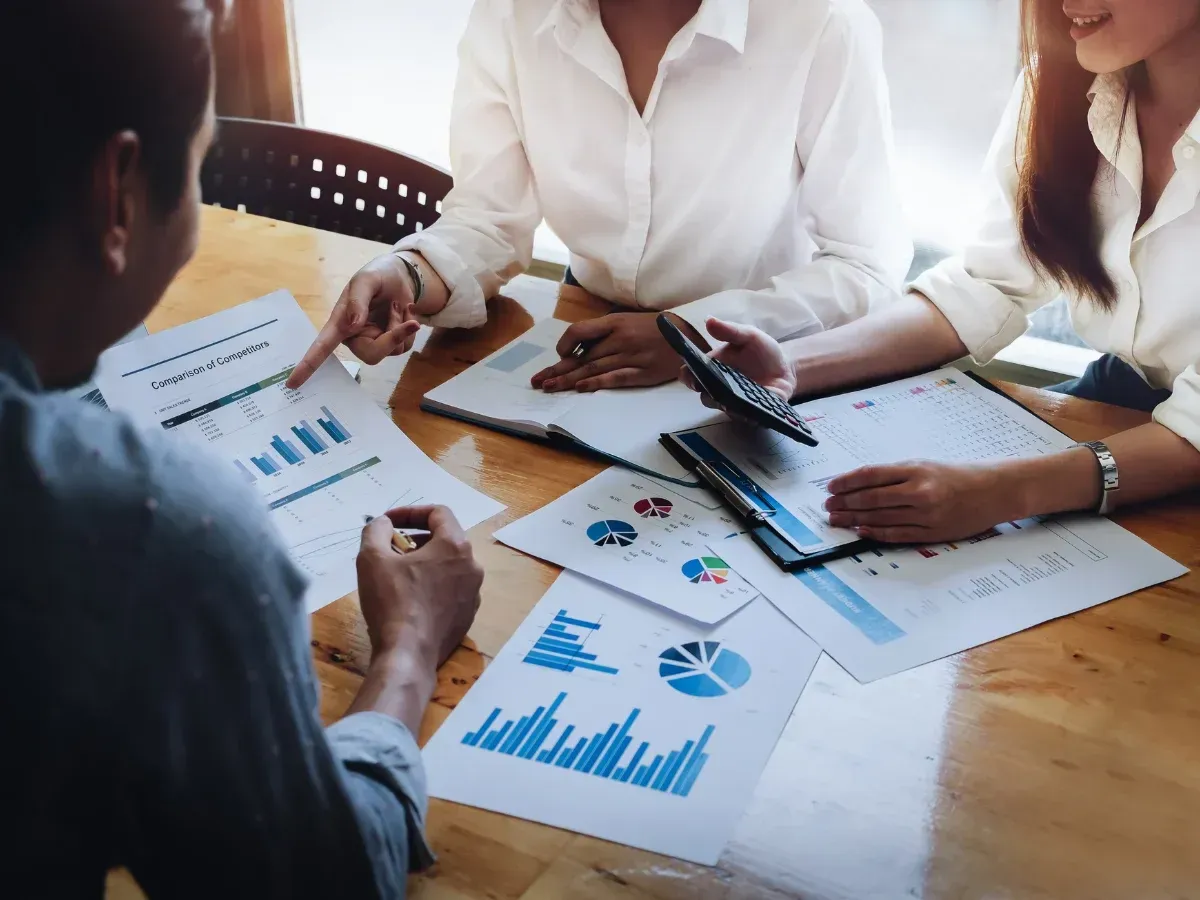 a group of experts doing audits as part of their insurance agency accounting services