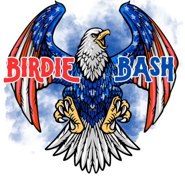 A bald eagle with American flag wings spreads them behind the text 