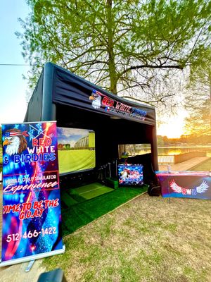 Mobile Golf simulator Austin Texas