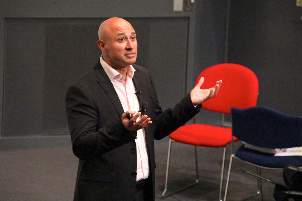 Man In Suit Speaking — Effective Leadership Development in Melbourne, VIC