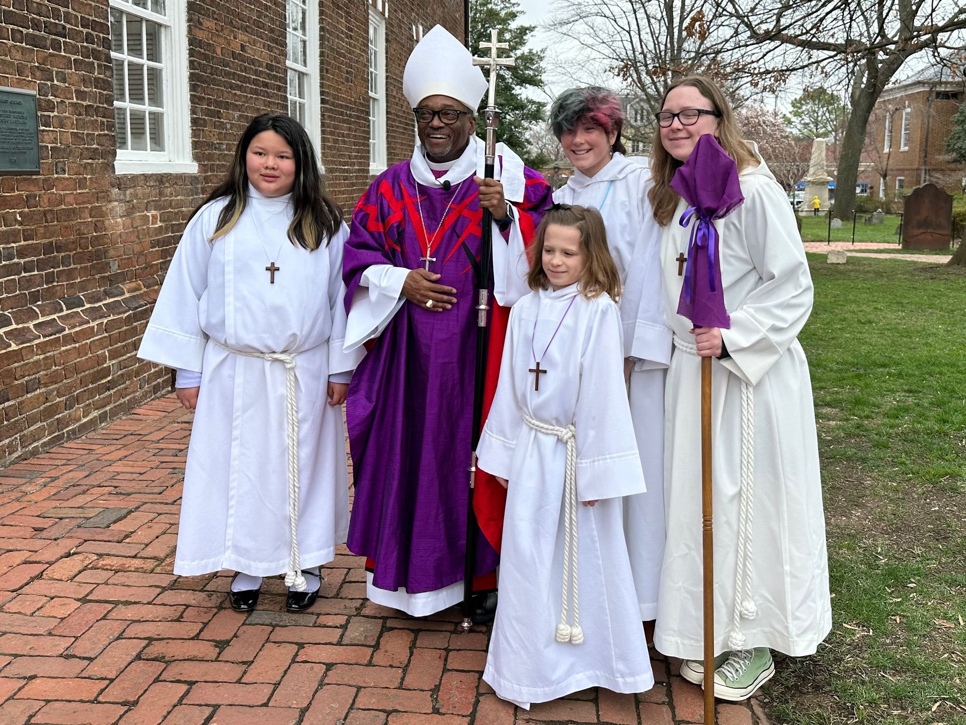 Youth Acolytes for Presiding Bishop Curry's visit