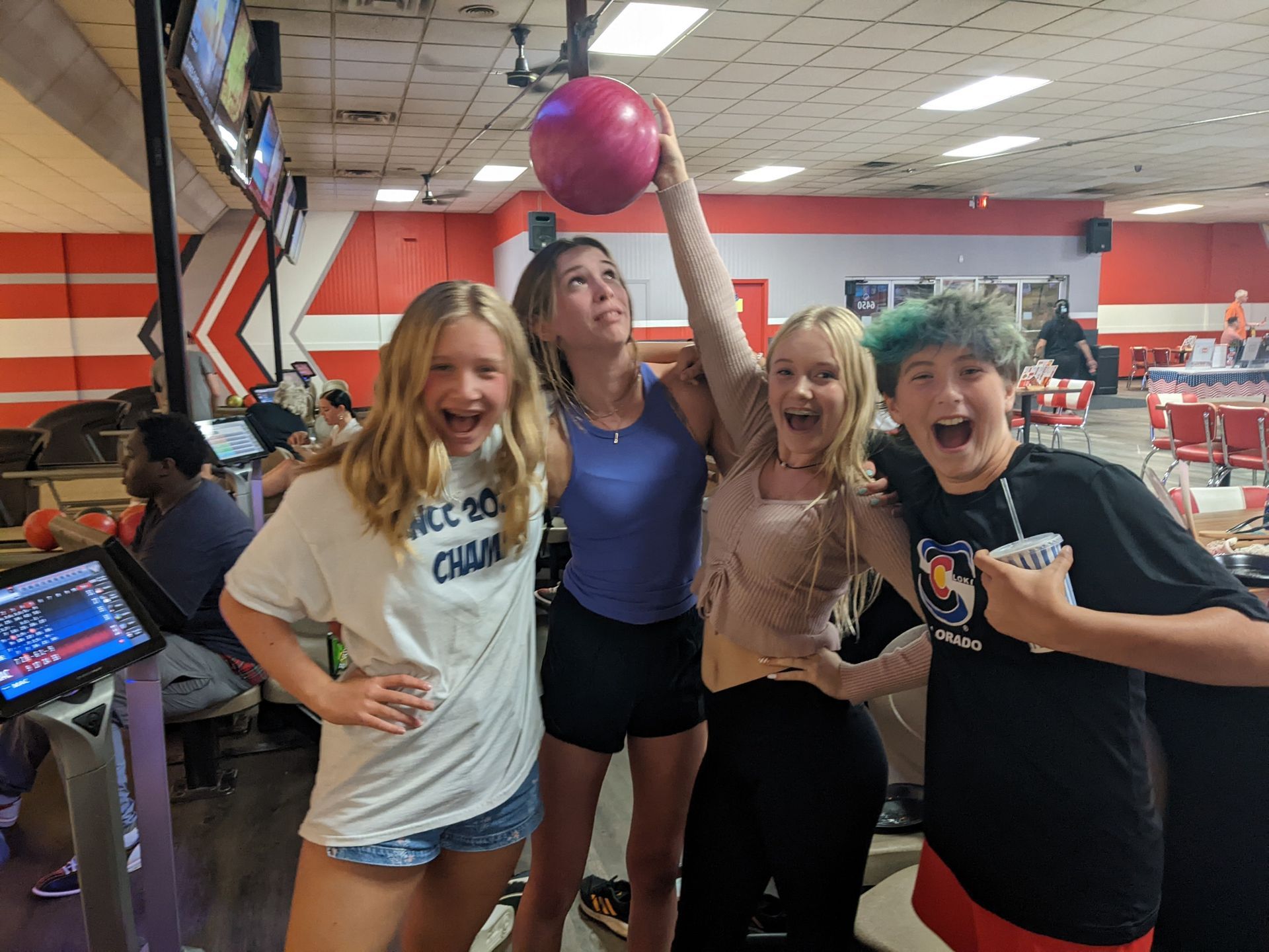 Members of Youth Group at Bowl America Shirley