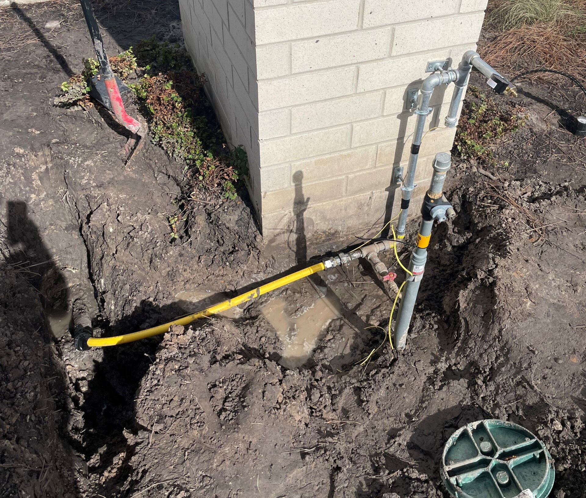 Red Gas Line Pipe — Summerville, SC — Kessler Plumbing, LLC