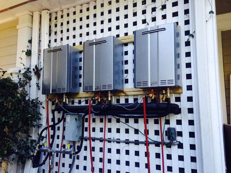 Three Tankless Water Heaters — Summerville, SC — Kessler Plumbing, LLC