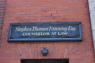 The sign in front of the Law Office of Stephen T. Fanning in Providence, RI