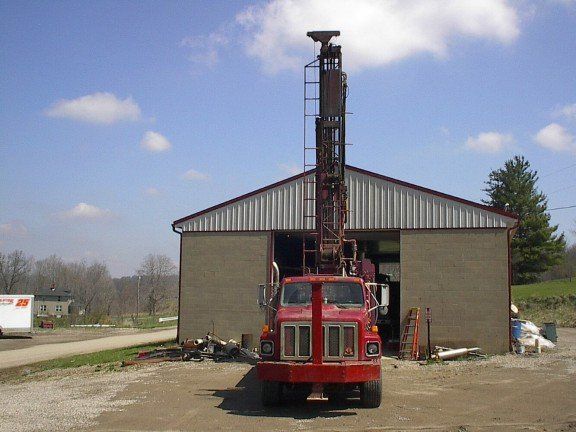 front of water well drilling vehicle - Ohio, Kentucky, and West Virginia