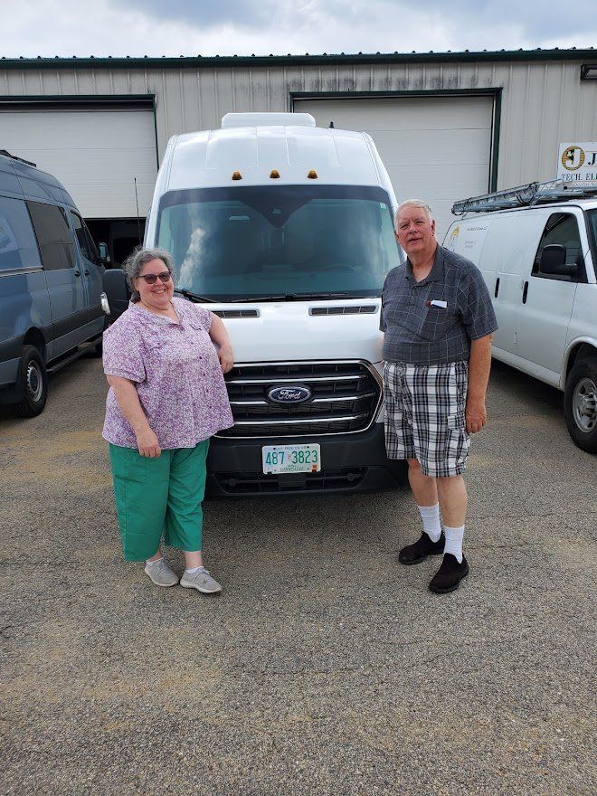 Two Elder Selfie In Camper Van - Milton, NH - RV Service and R & L Van Builds