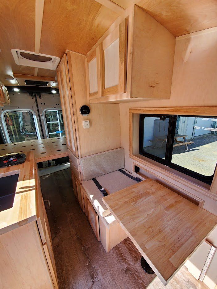 Kitchen Equipment Inside Camper Van - Milton, NH - RV Service and R & L Van Builds