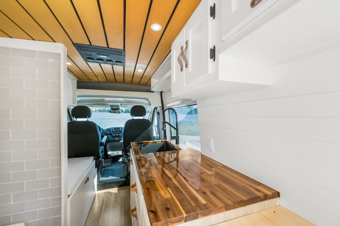 Light And Clean Camper Van View - Milton, NH - RV Service and R & L Van Builds