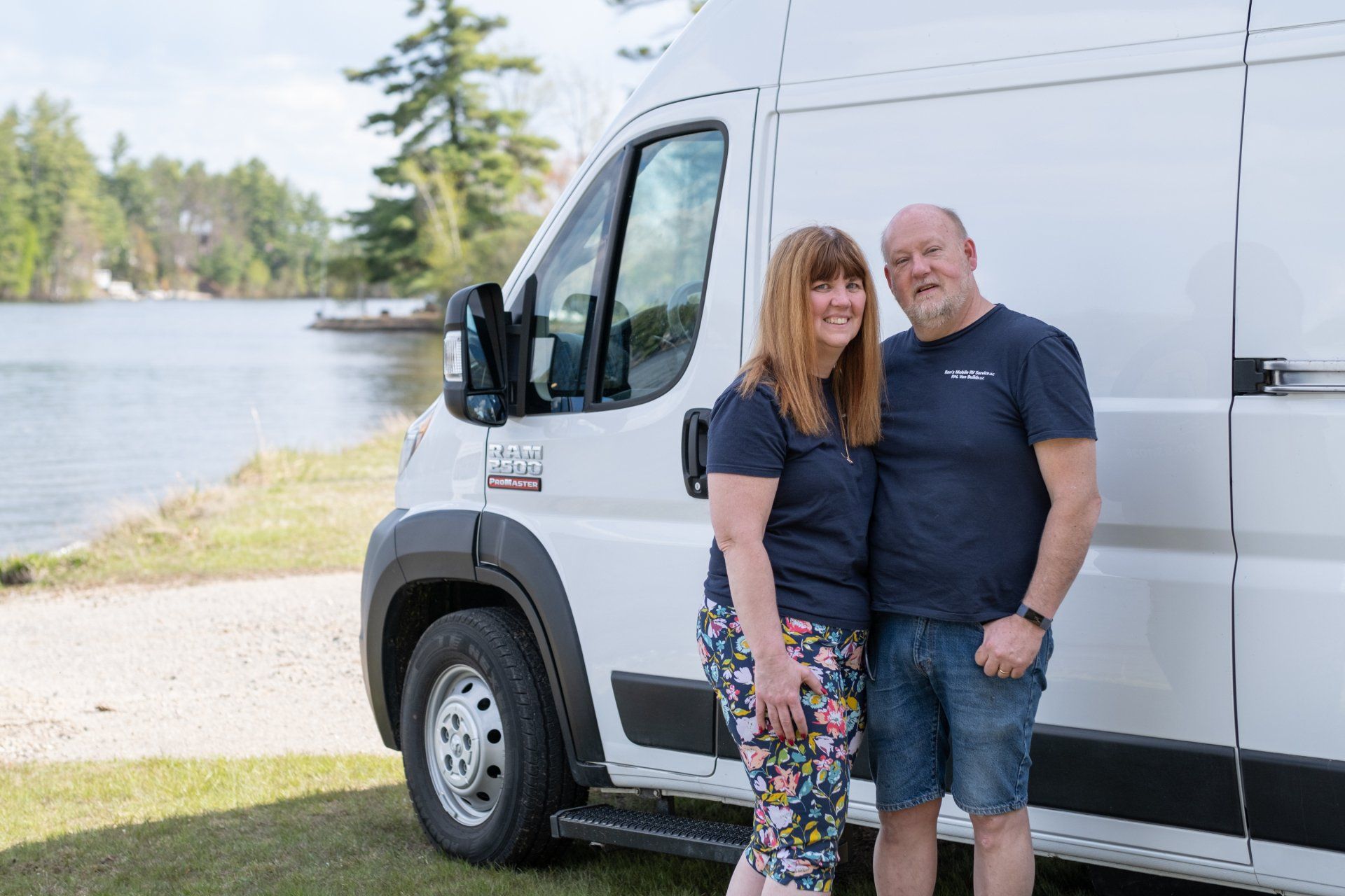 Couple Taking The Picture In The Camper Van - Milton, NH  - RV Service and R & L Van Builds