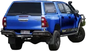 The Rear End of a Blue Pickup Truck With a Canopy — TJM Rockhampton in Rockhampton City, QLD