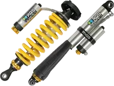 A Pair of Shock Absorbers With Yellow Springs — TJM Rockhampton in Rockhampton City, QLD