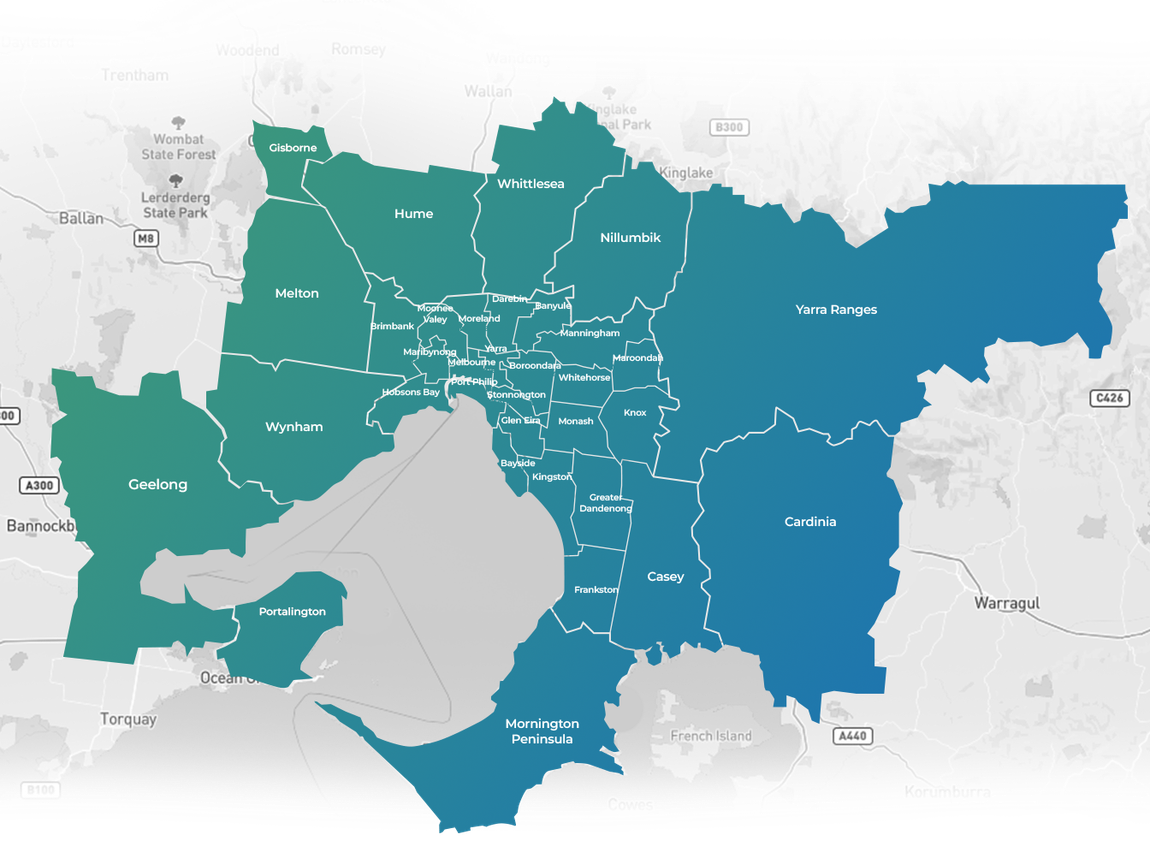 PotentialMe service area map