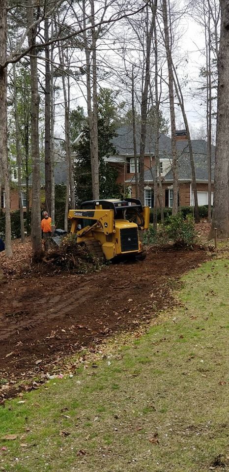 Man Removing the Tree Using the Truck — Commerce, GA — John Waldrop & Son Tree Service